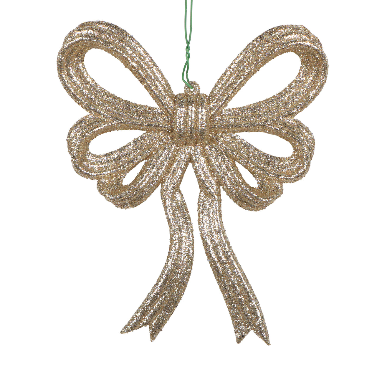 5.25" x 4.25" Champagne Glitter Bow