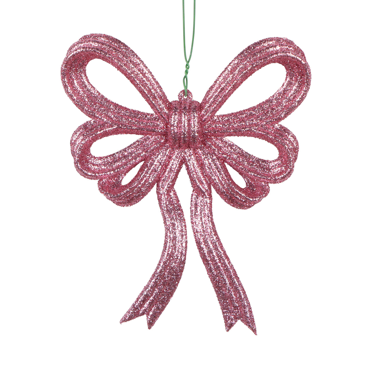 5.25" x 4.25" Mauve Glitter Bow