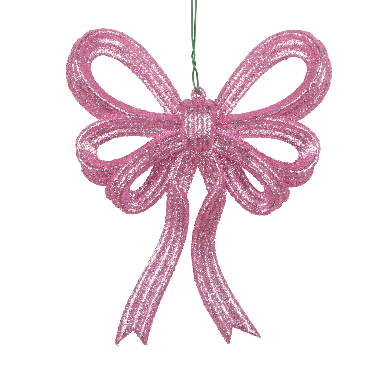 5.25" x 4.25" Pink Glitter Bow