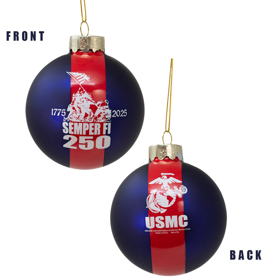 U.S. Marine Corps® Glass America's 250th Anniversary Ball Ornament