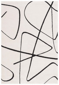 Ivory/Black Modern Power Loomed Rug - MEL120A by Safavieh