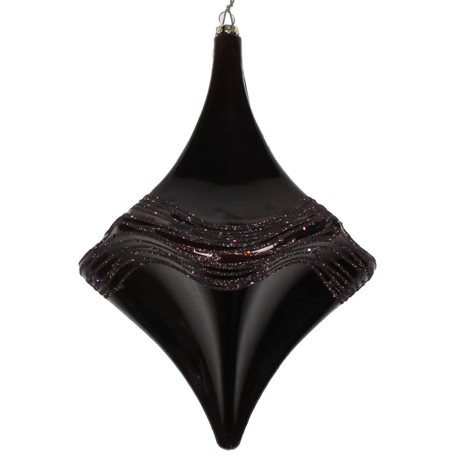 8" Chocolate Candy Glitter Drop Ornament