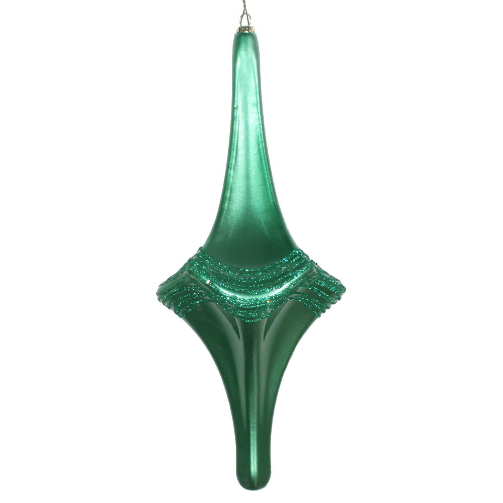 12" Seafoam Green Candy Glitter Drop Orn