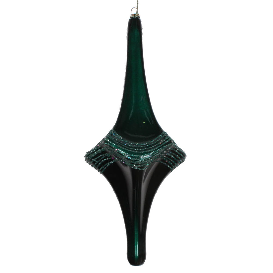 12" Sea Blue Candy Glitter Drop Ornament