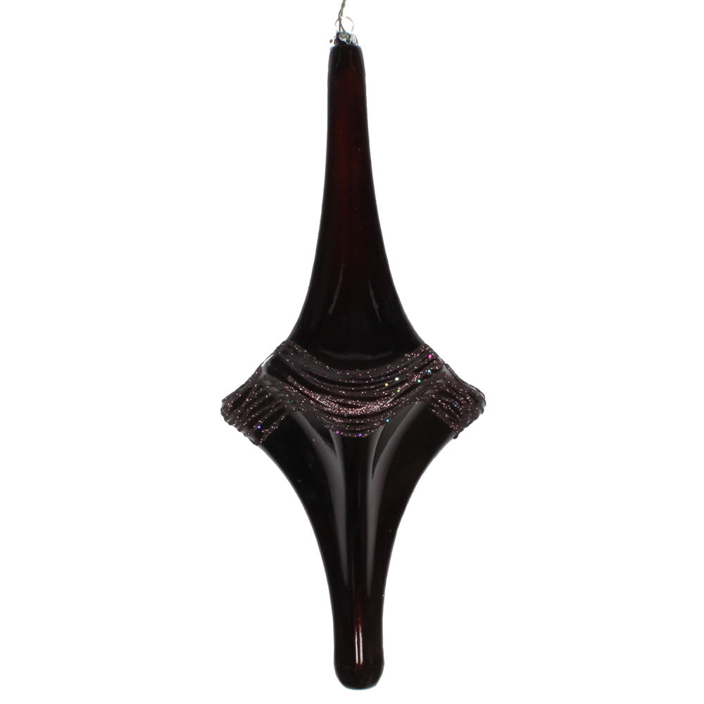 12" Chocolate Candy Glitter Drop Orn