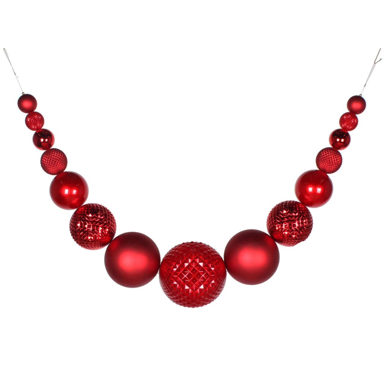 76" Red Candy/Matte Durian Ornament Swag