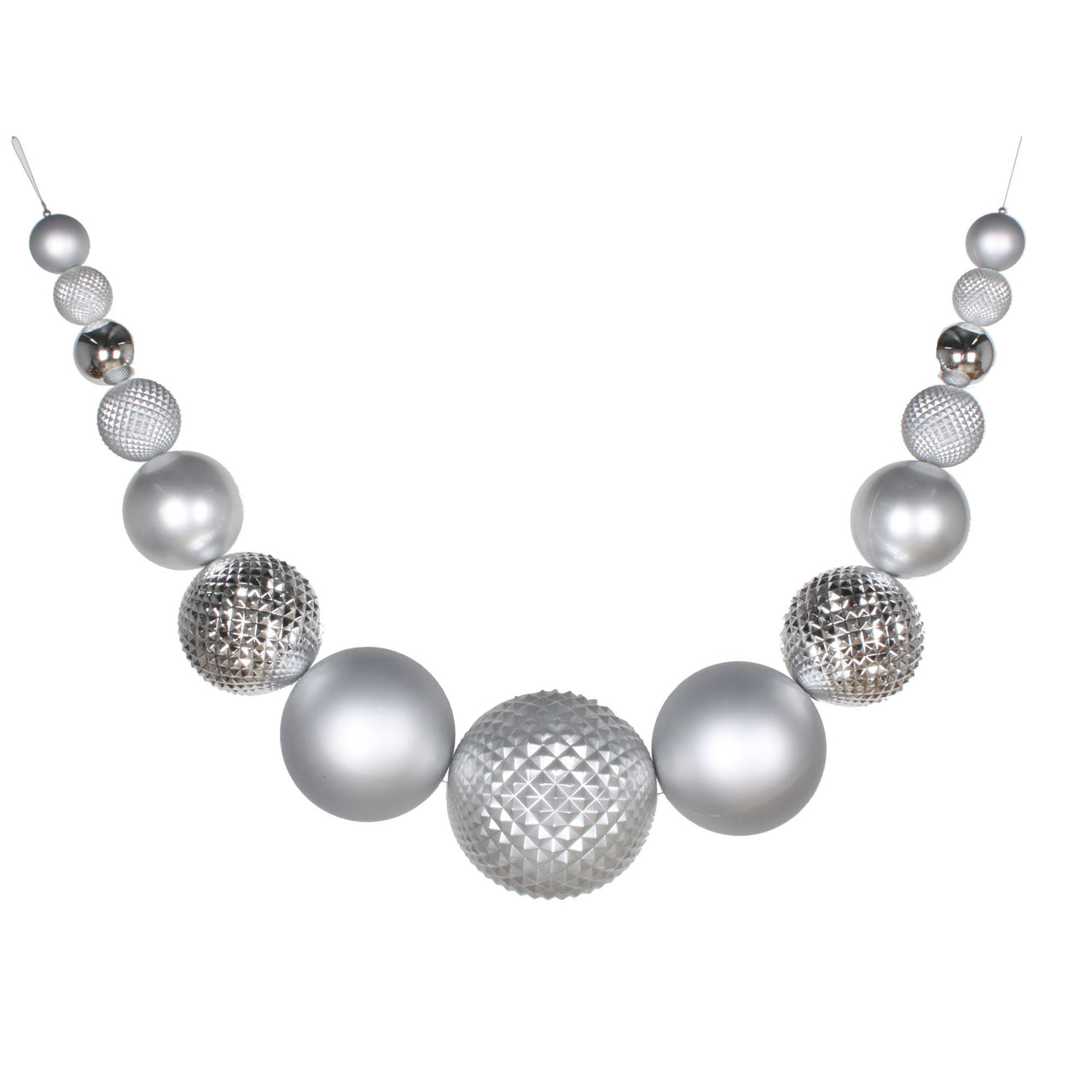 76" Silver Candy Durian Ornament Swag