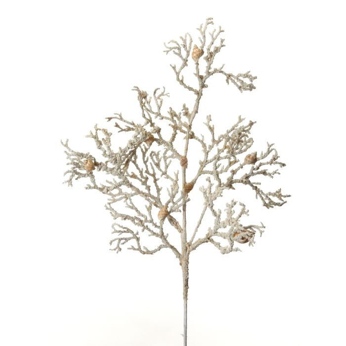 Faux Coral Shell Spray 27"