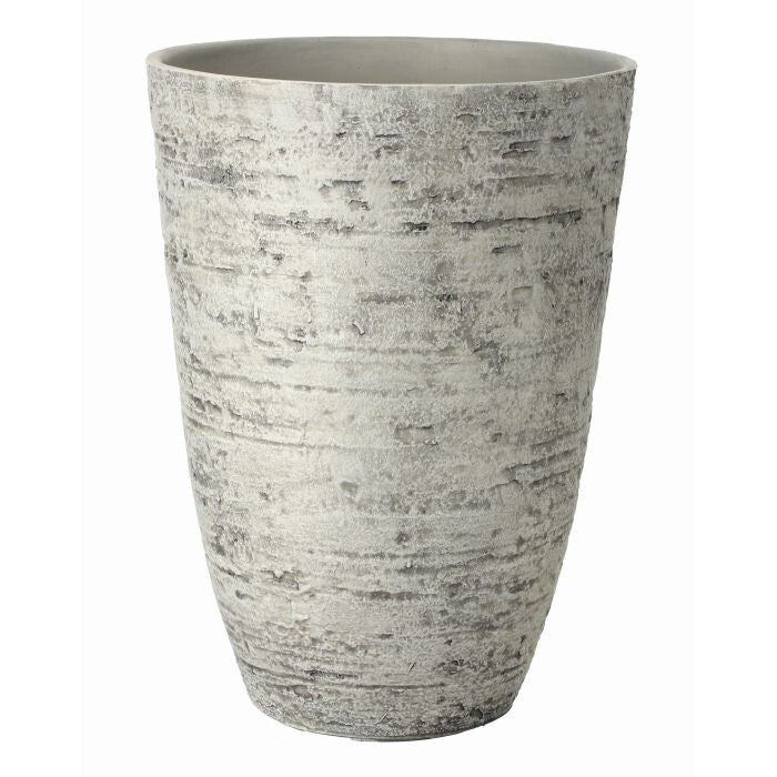Fiber Resin Aged Fluted Planter 17"D X 23.5"H