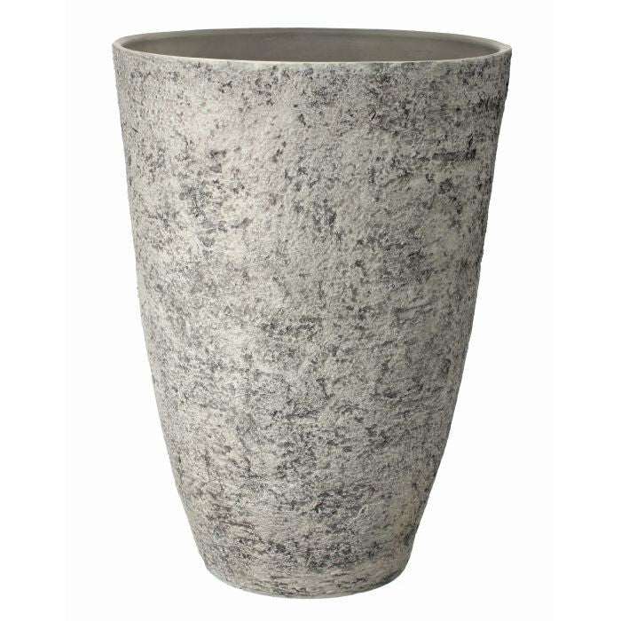 Fiber Resin Aged Fluted Planter 20"D X 28"H