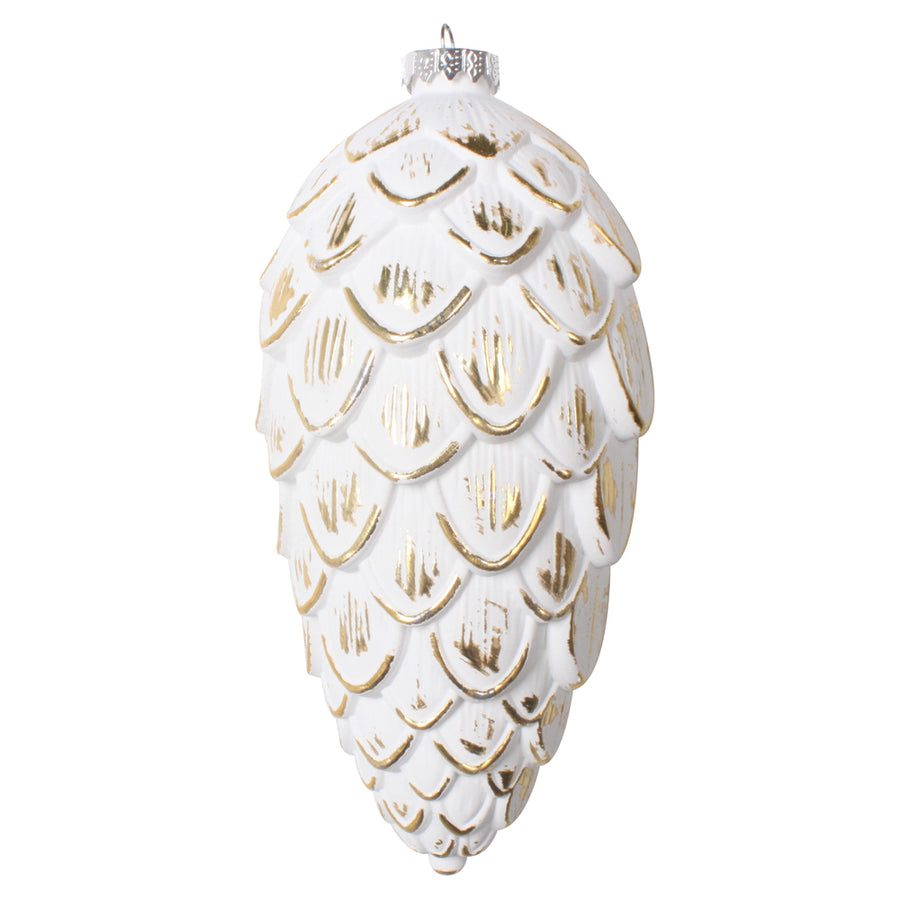 8" Gold Brushed Pinecone Ornament