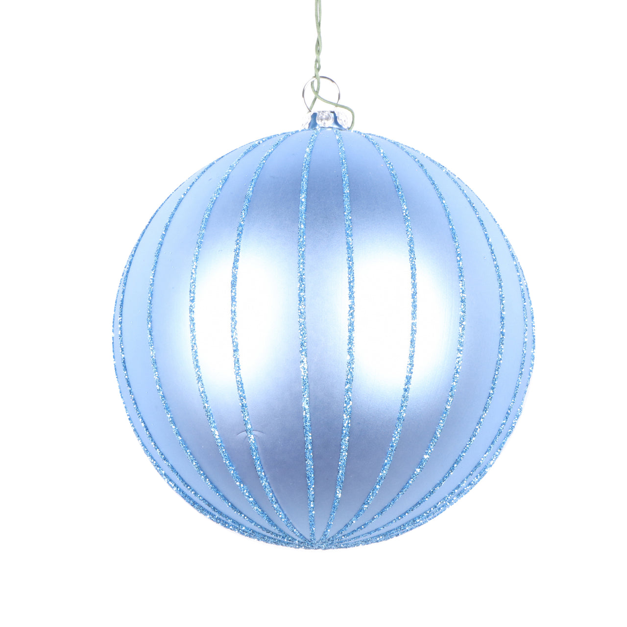 4" Periwinkle Matte Glitter Ball