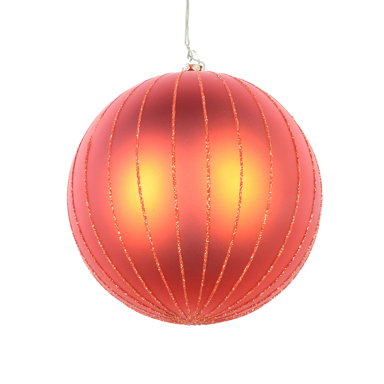 5" Brn Orange Matte Glitter Ball