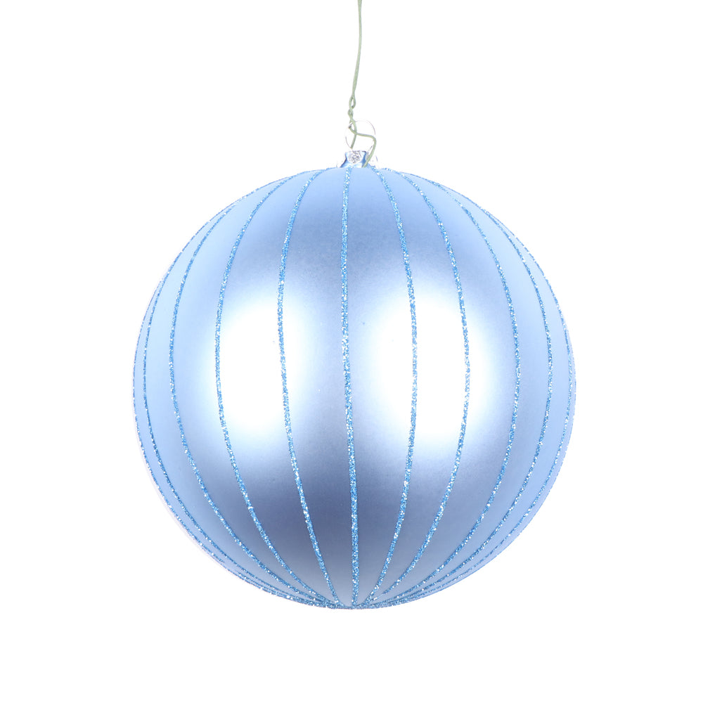 5" Periwinkle Matte Glitter Ball