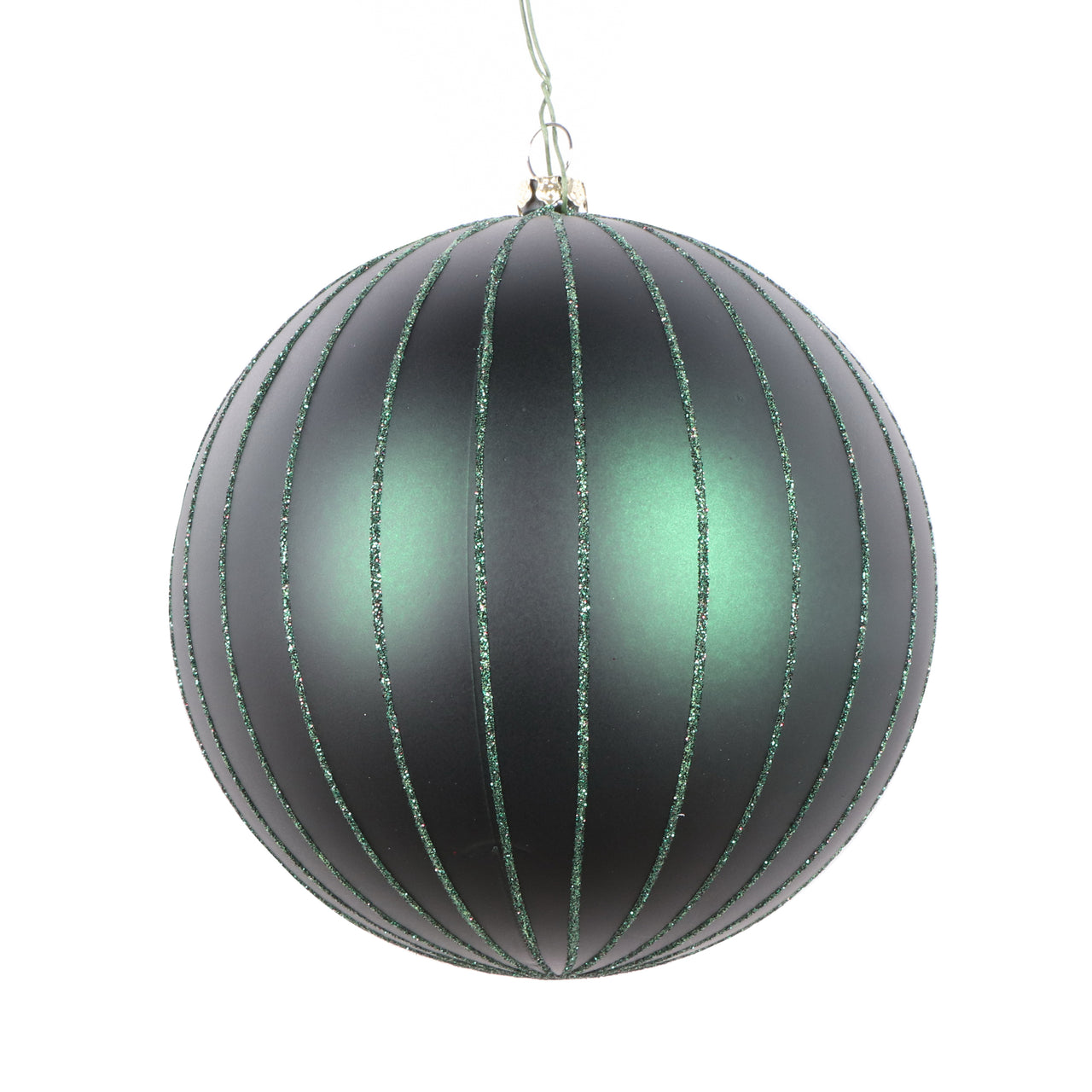 5" Midnt Green Matte Glitter Ball