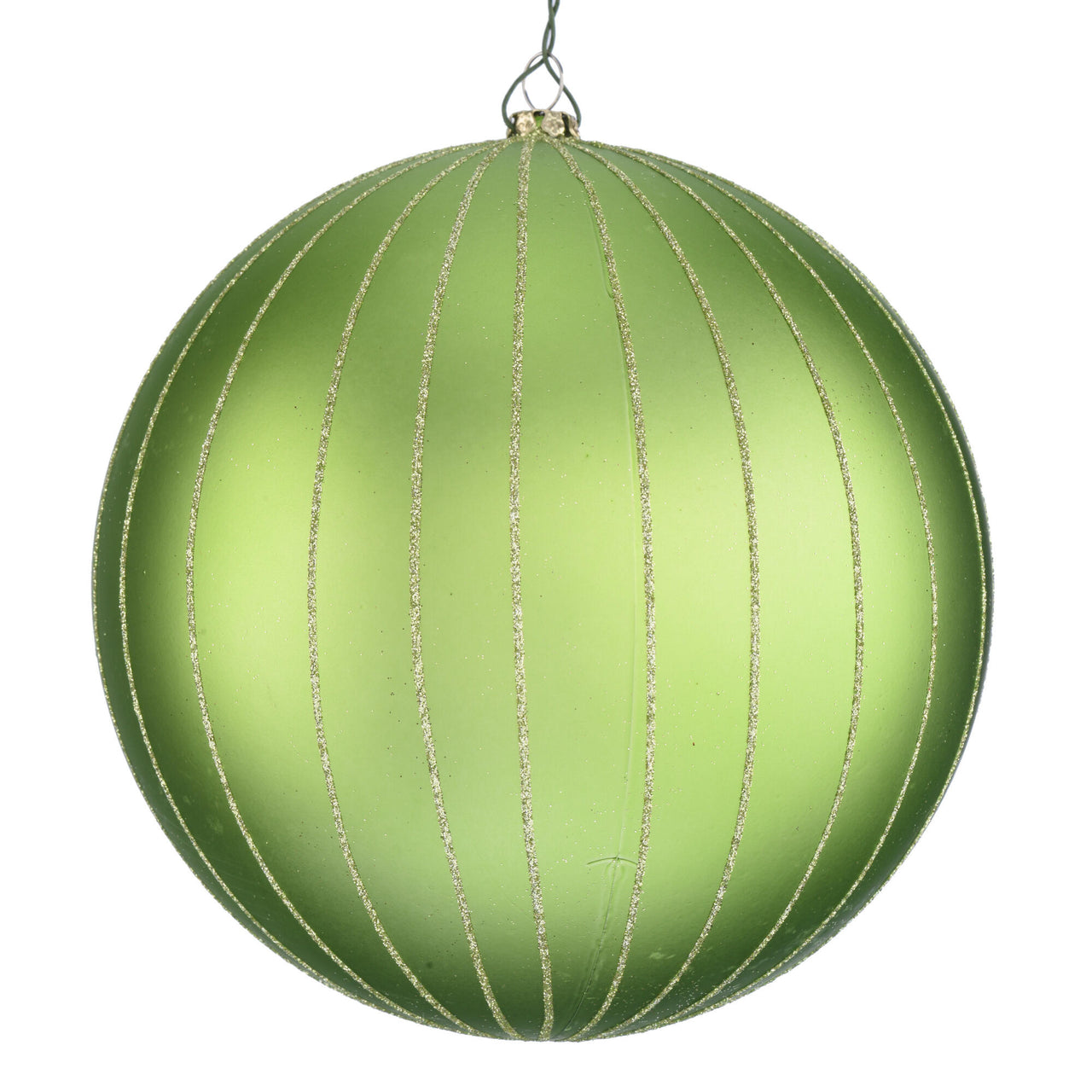6" Celadon Matte Glitter Ball Orn
