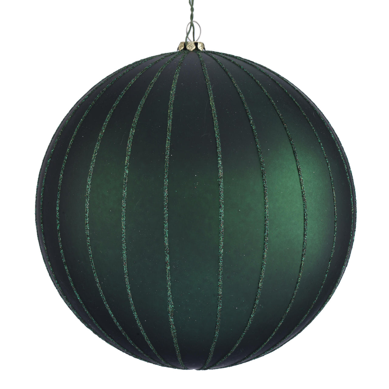 6" Midnt Green Matte Glitter Ball