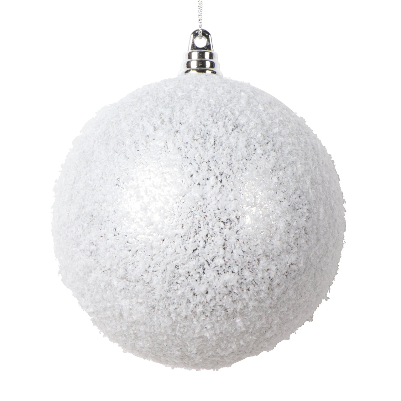 4" Silver Matte Snow Ornament