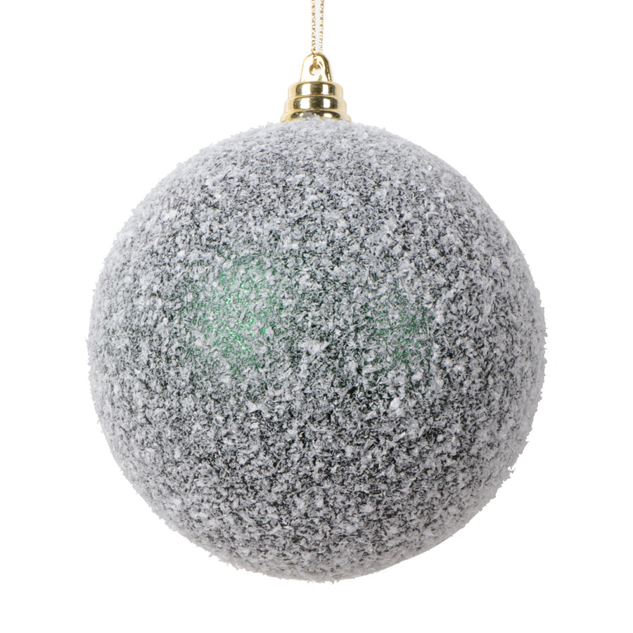 4" Midnight Green Matte Snow Orn