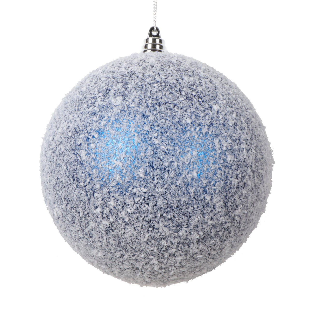 4.75" Blue Matte Snow Ornament