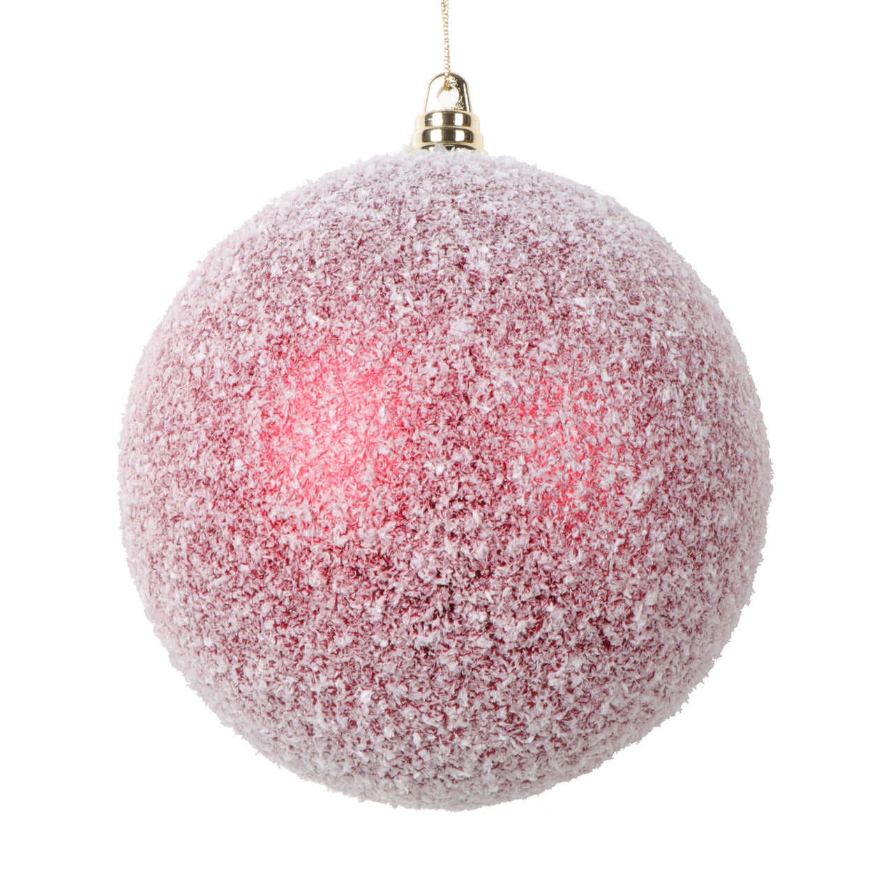 4.75" Red Matte Snow Ornament