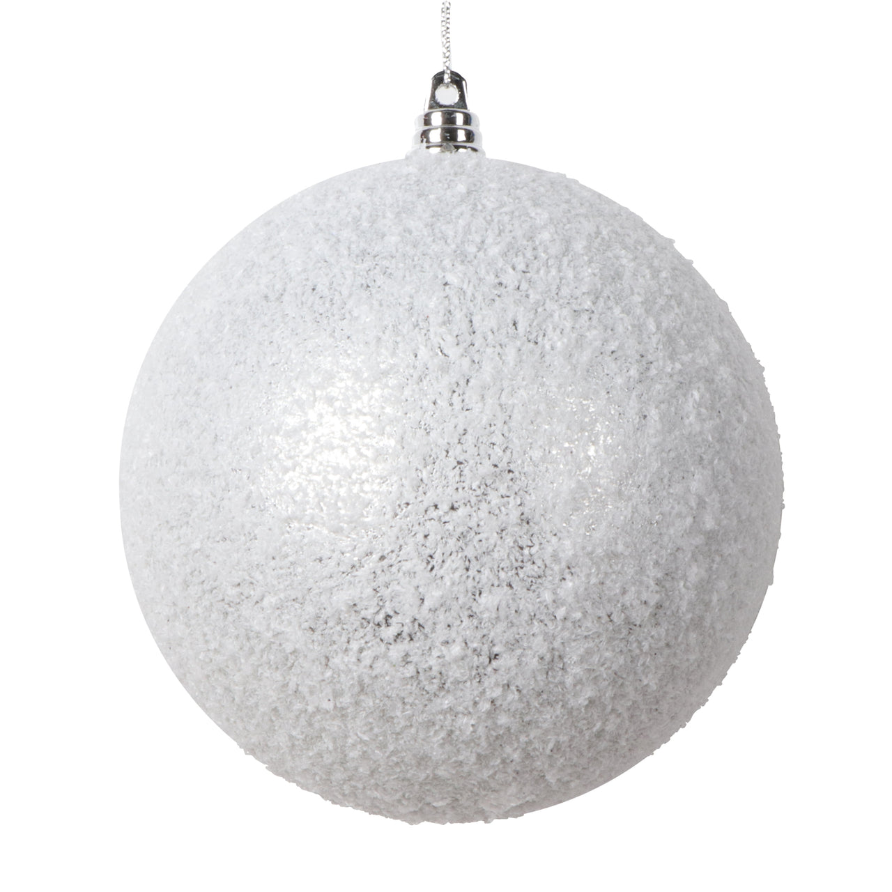 4.75" Silver Matte Snow Ornament