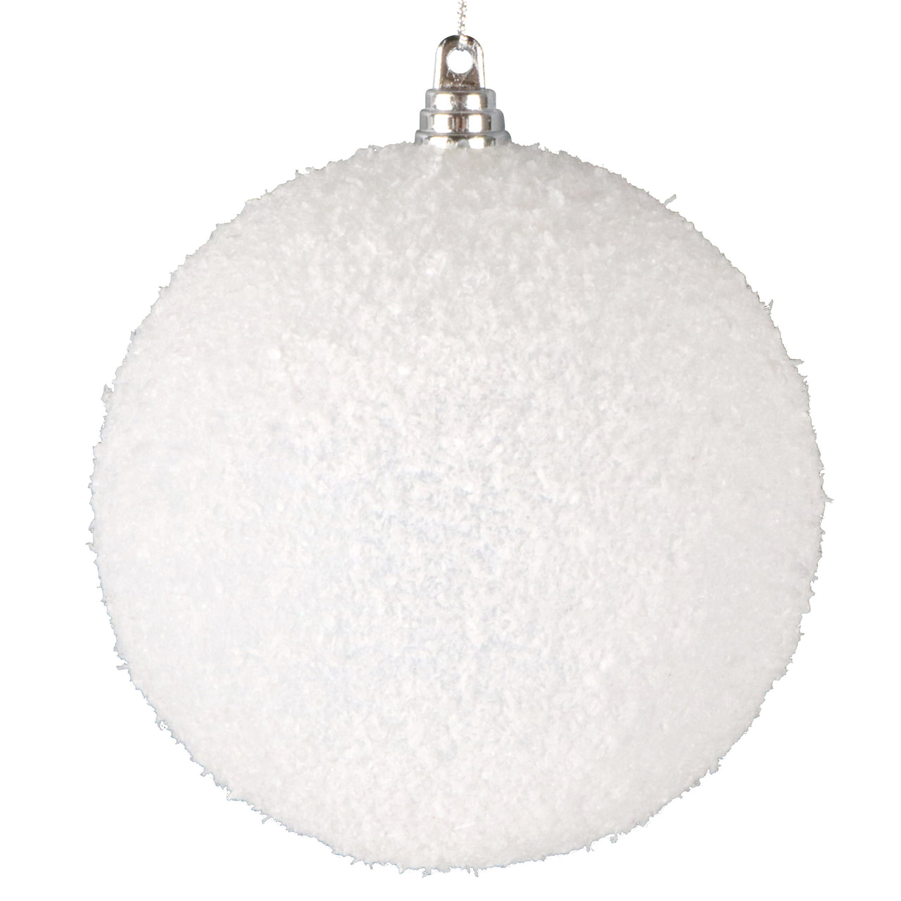 4.75" White Matte Snow Ornament