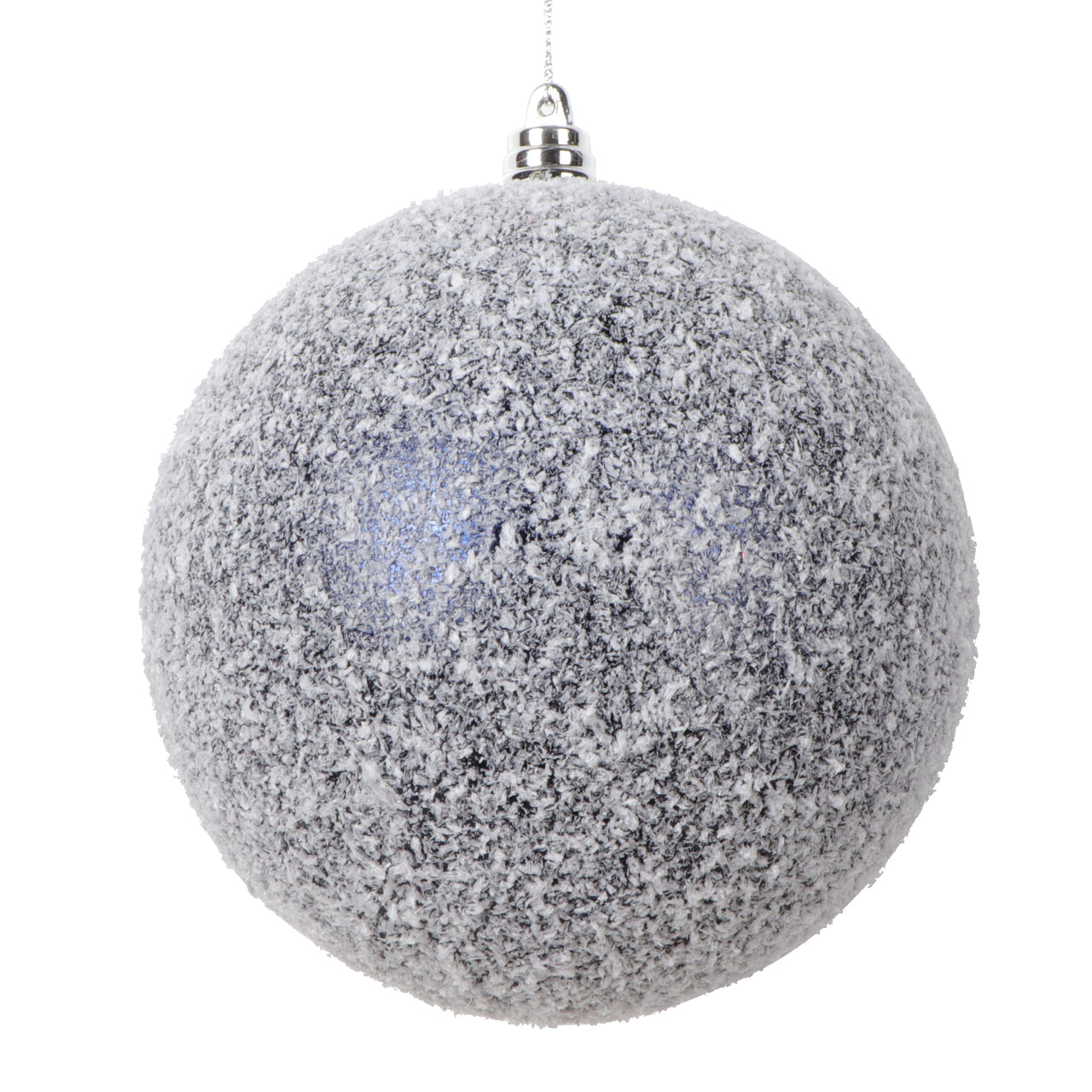 4.75" Midnight Blue Matte Snow Orn