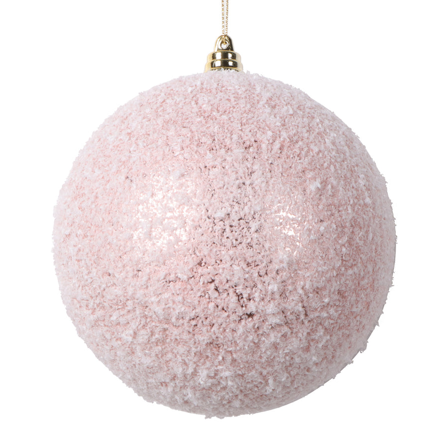 4.75" Rose Gold Matte Snow Ornament