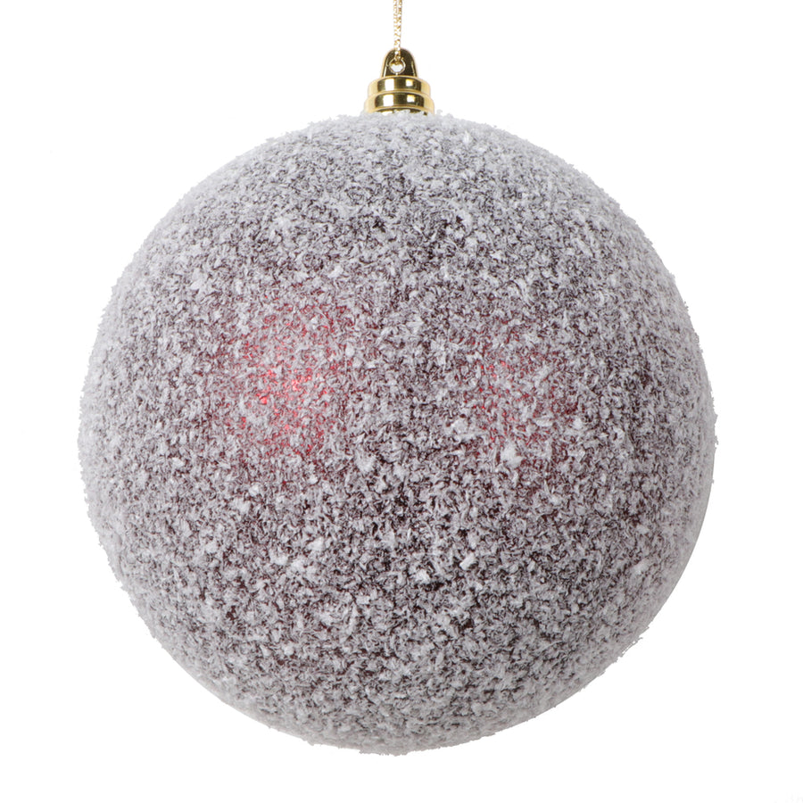 4.75" Burgundy Matte Snow Ornament