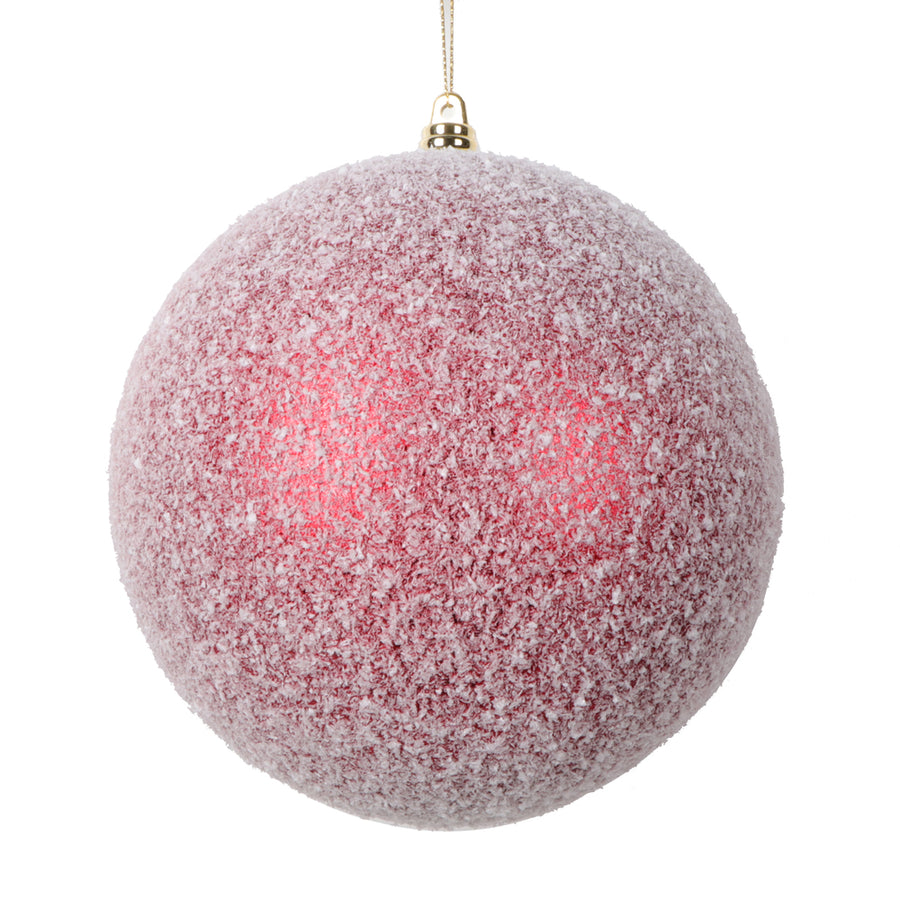 6" Red Matte Snow Ornament