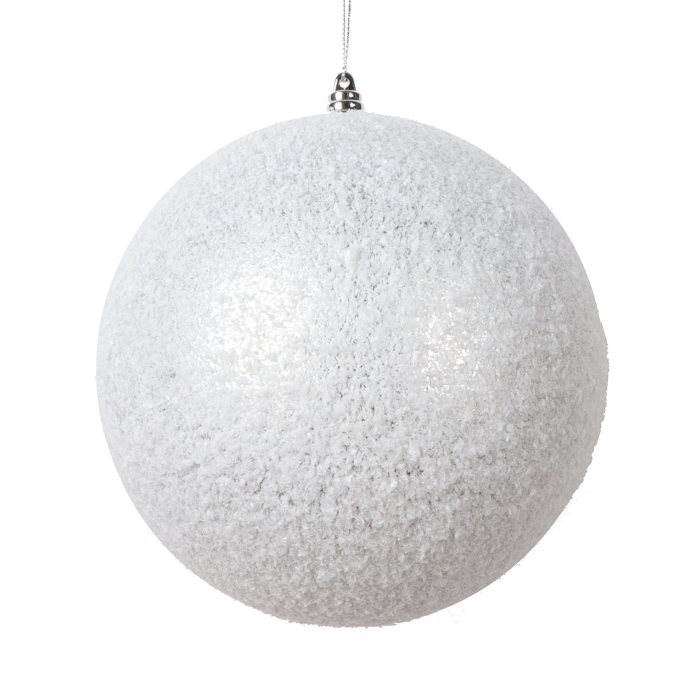 6" Silver Matte Snow Ornament