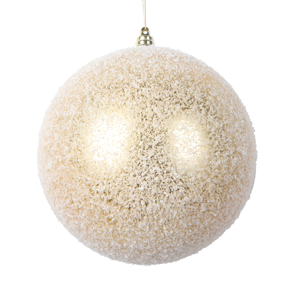 6" Gold Matte Snow Ornament