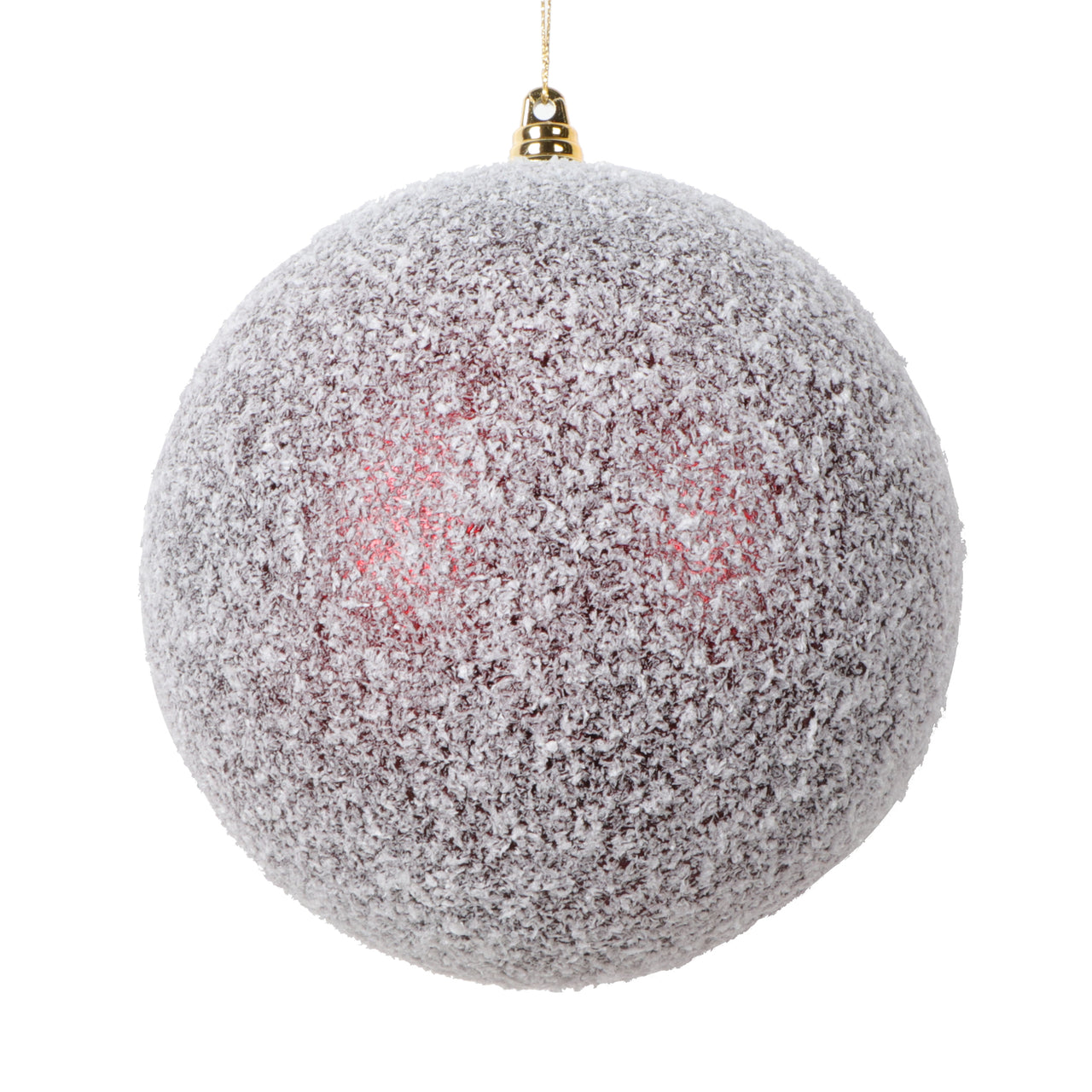 6" Burgundy Matte Snow Ornament