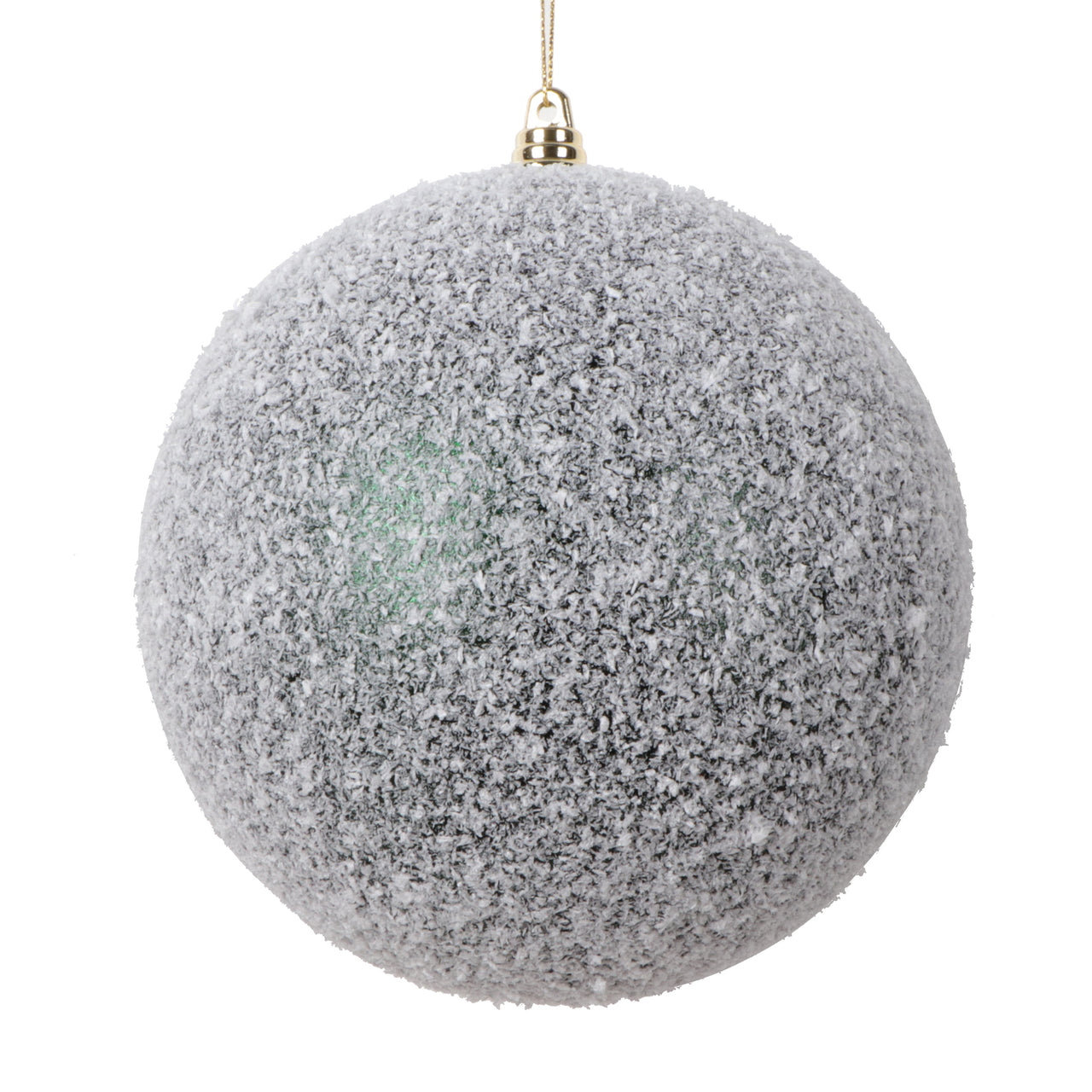 6" Midnight Green Matte Snow Orn