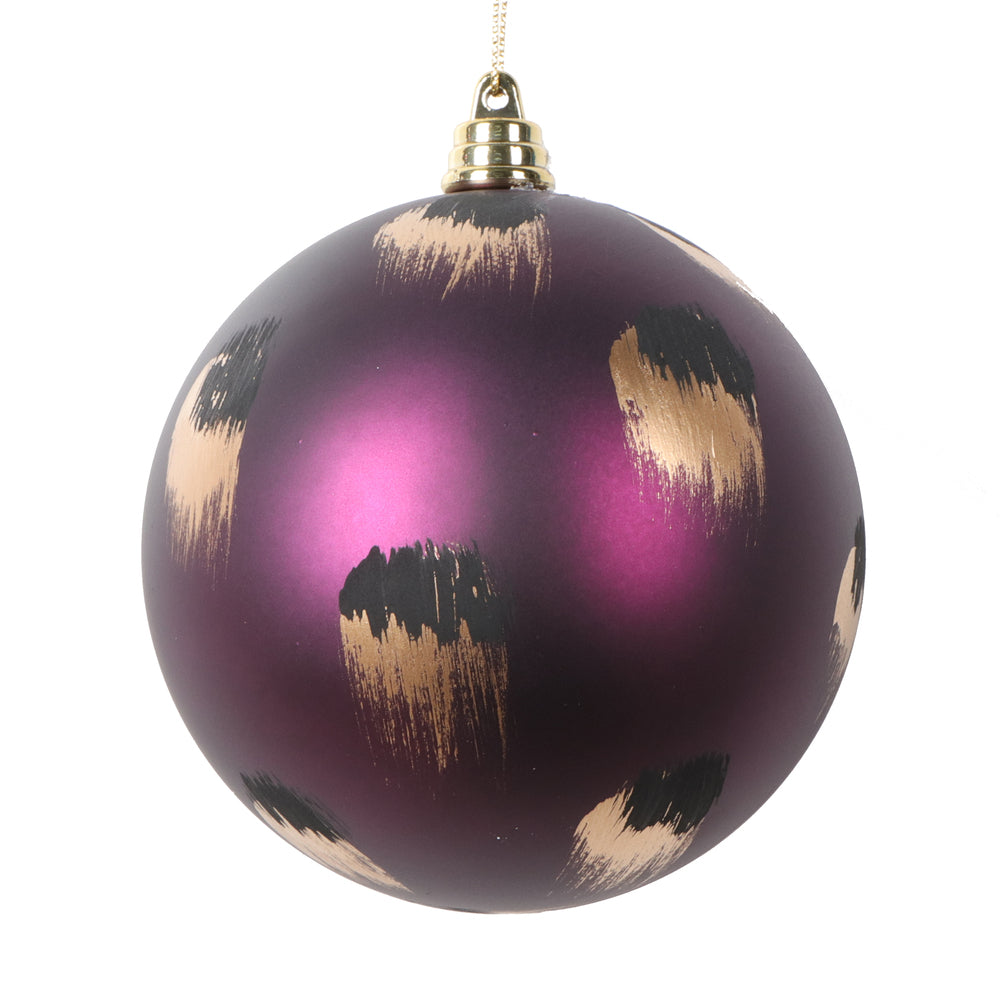 4" Plum Brush Strokes Ball