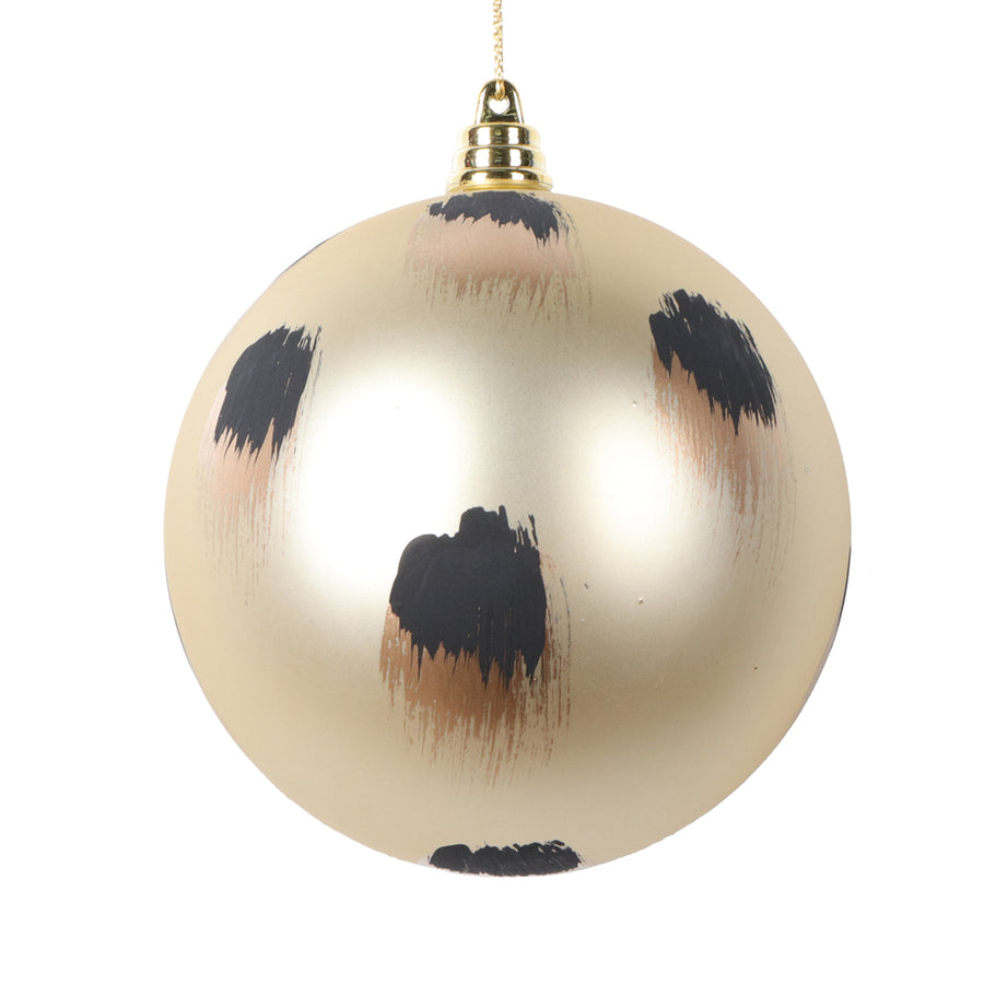 4" Champagne Brush Strokes Ball
