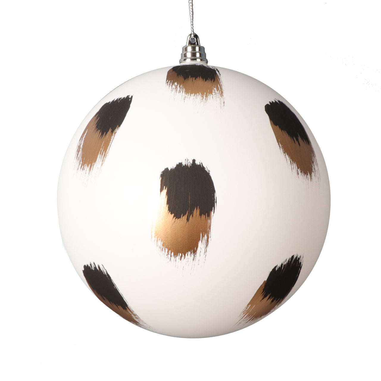 6" White Brush Strokes Ball