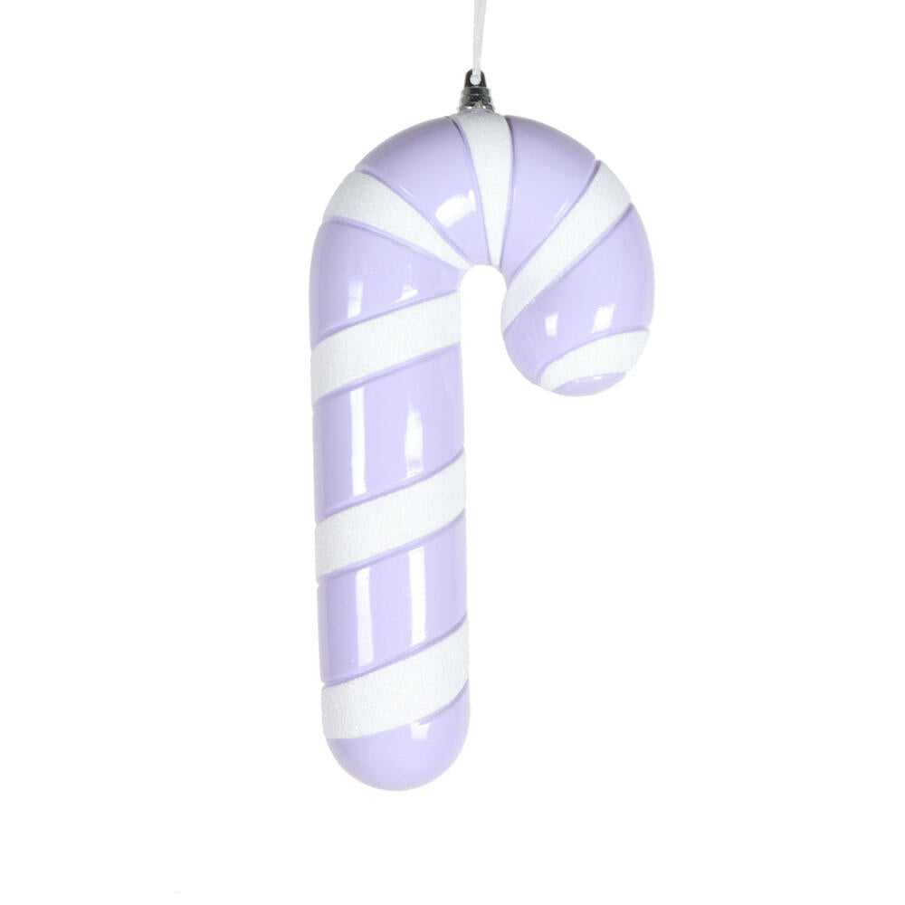 11" Lavender Enamel Candy Cane Ornament