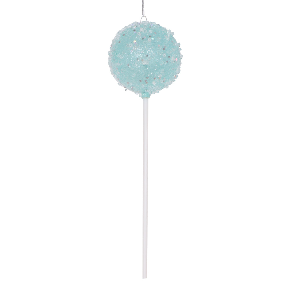 10" Blue Round Lollipop Ornament