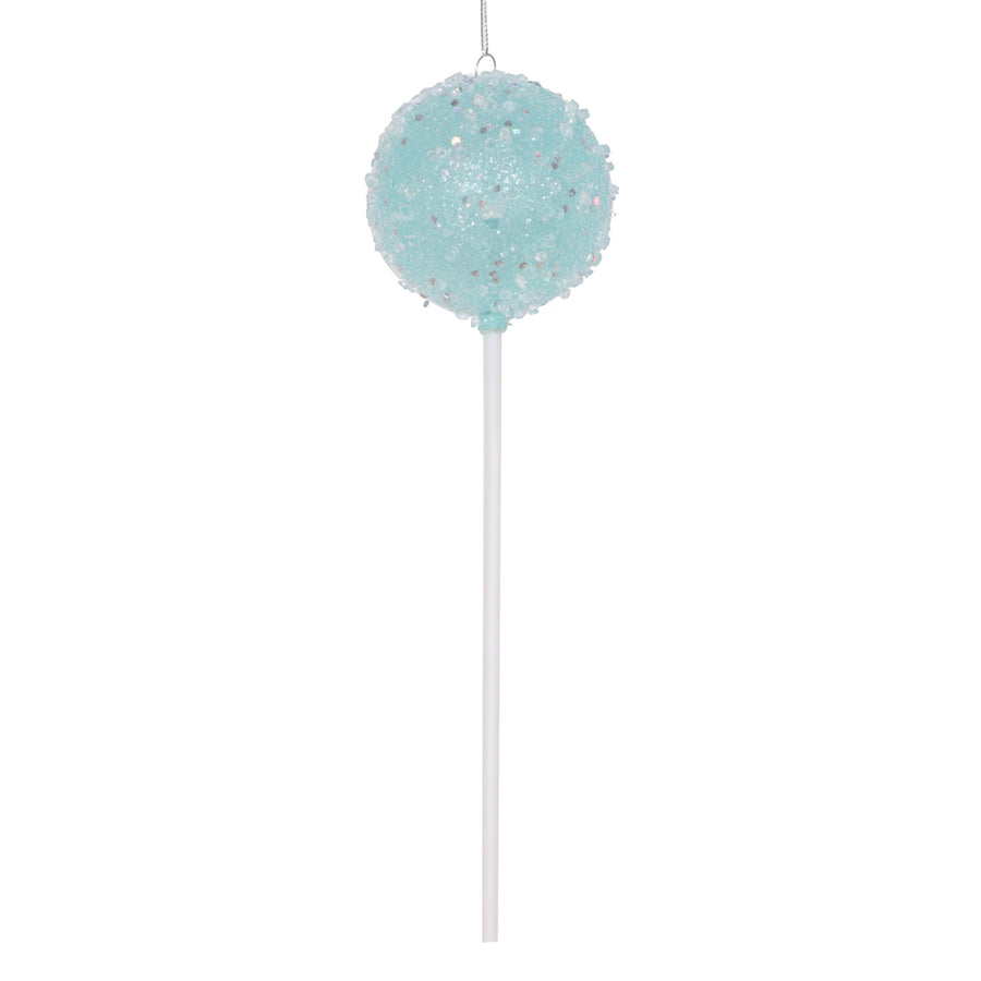 10" Blue Round Lollipop Ornament