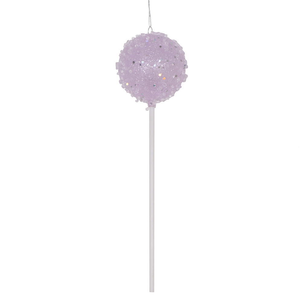 10" Purple Round Lollipop Ornament