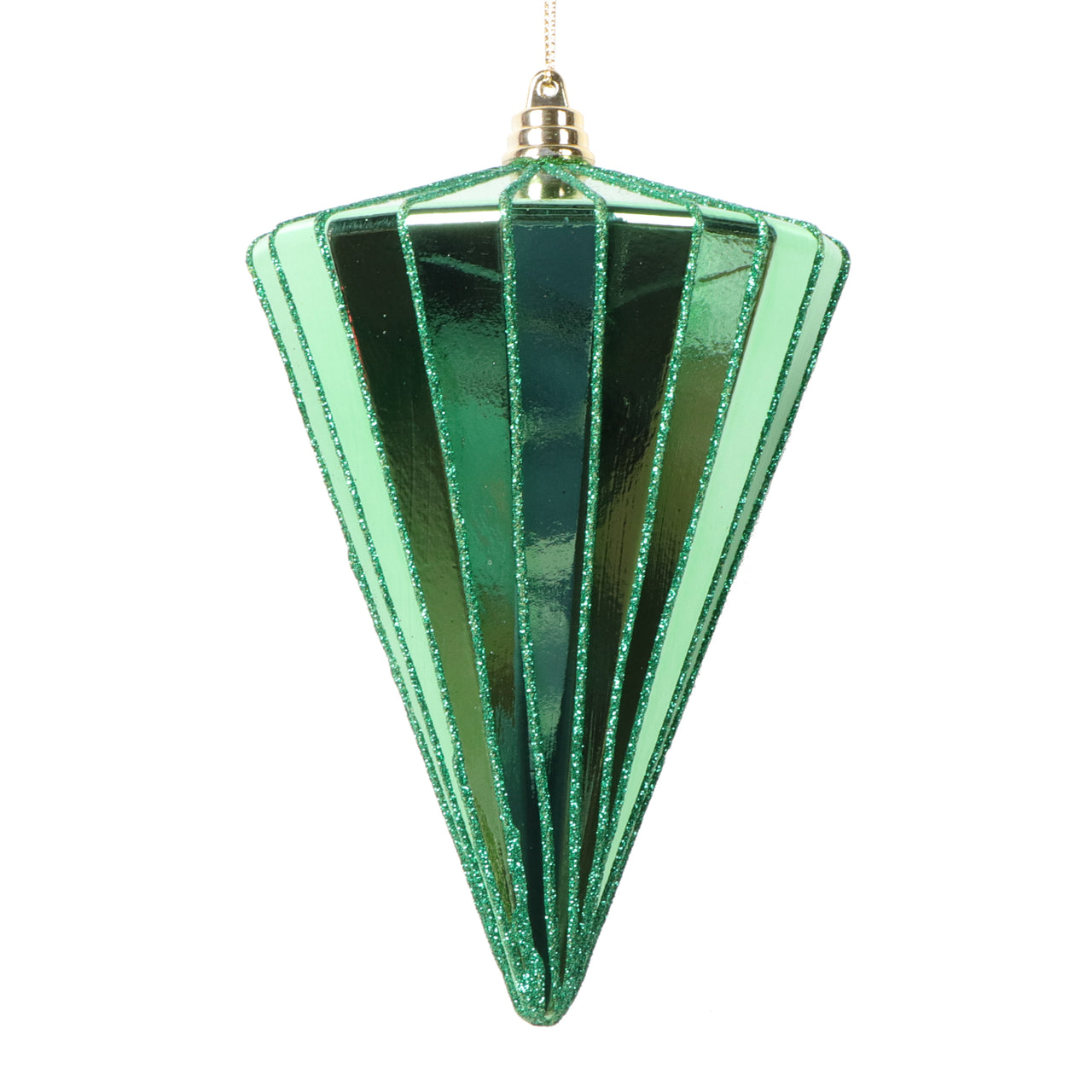 6" Shiny Midnight Green Cone