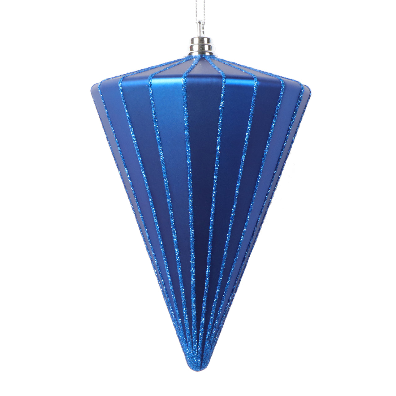 6" Matte Blue Cone Ornament