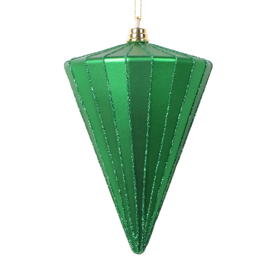 6" Matte Green Cone Ornament