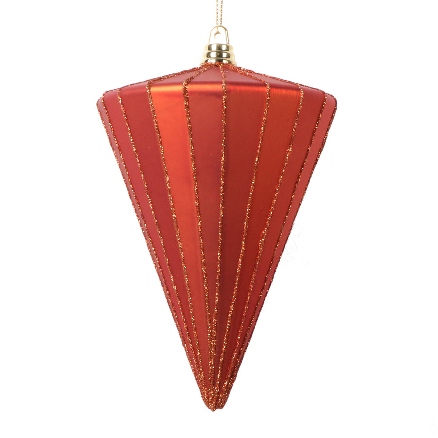 6" Matte Burnish Orange Cone