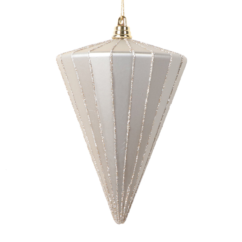 6" Matte Oat Cone Ornament