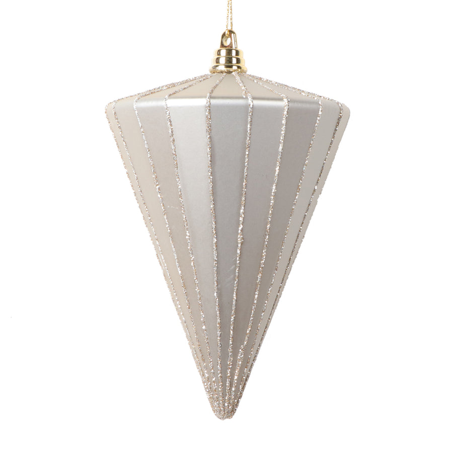 6" Matte Oat Cone Ornament