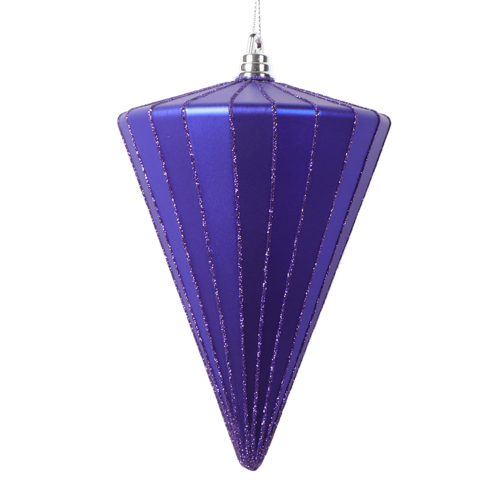 6" Matte Purple Cone Ornament