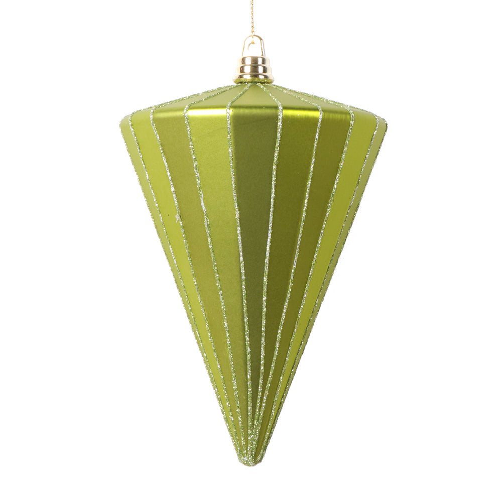6" Matte Lime Cone Ornament